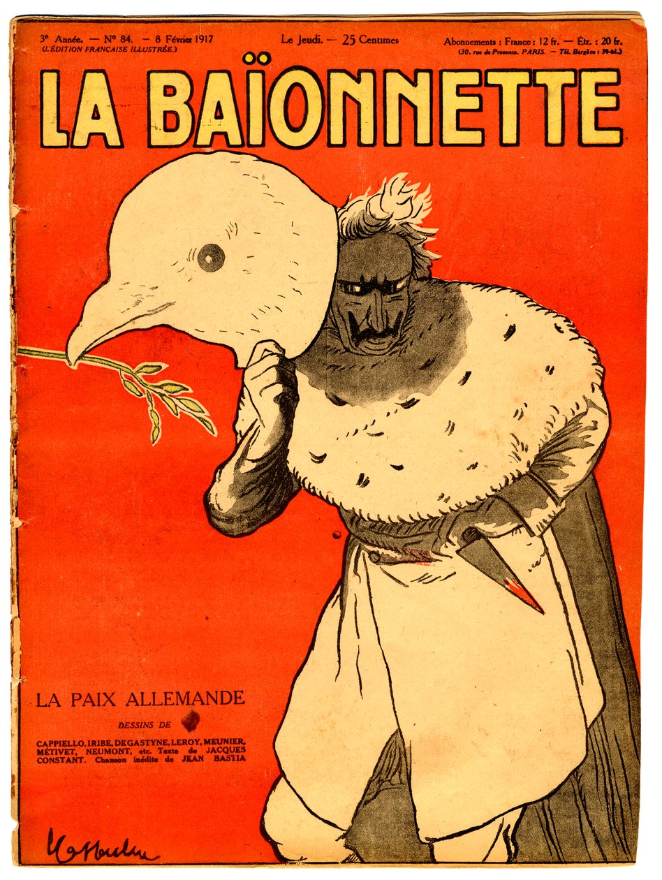 Omslag van La Baionnette, Satirisch in kleuren door Leonetto Cappiello