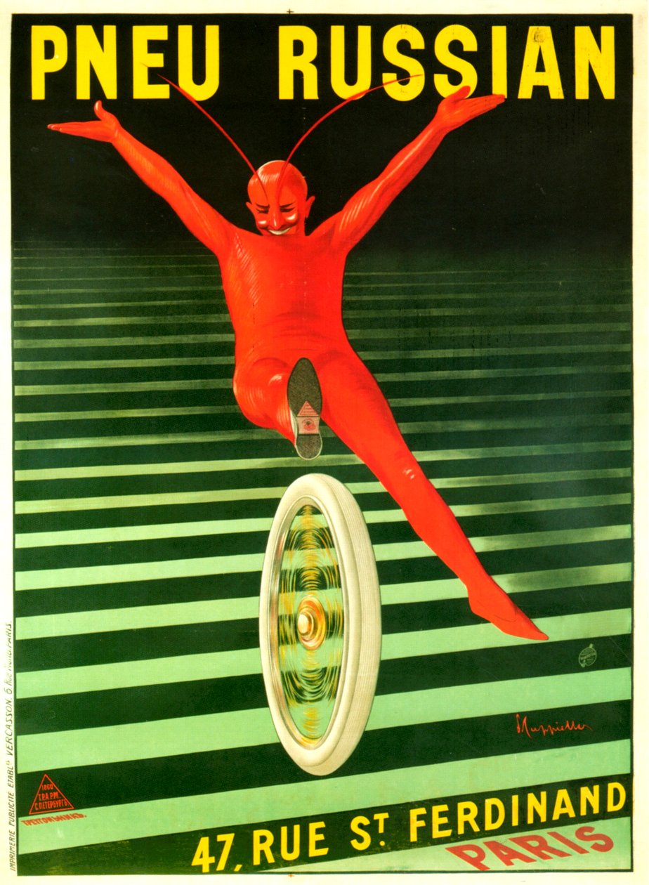 Pneu Russisch Amerikaans door Leonetto Cappiello