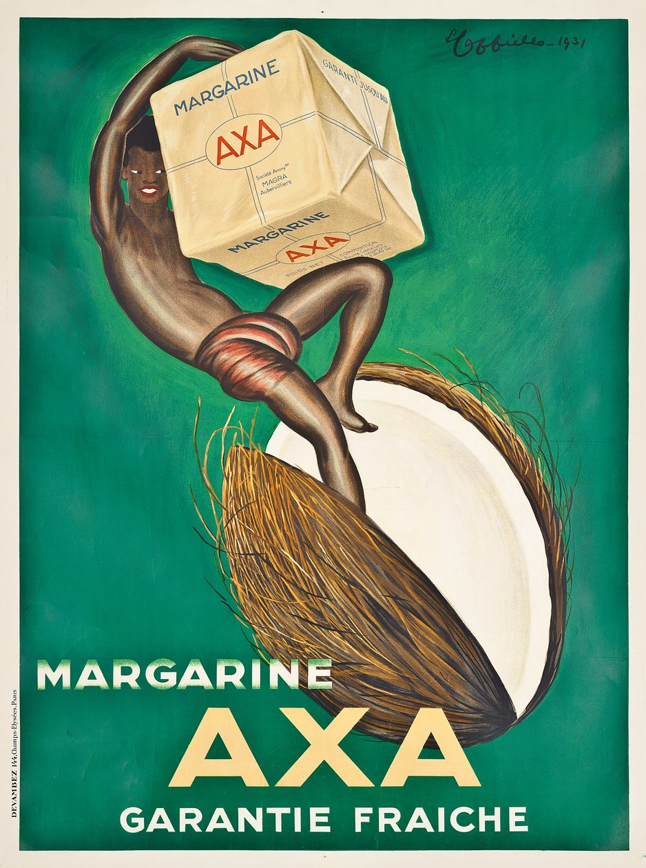 Poster reclame voor Axa margarine, 1931 door Leonetto Cappiello
