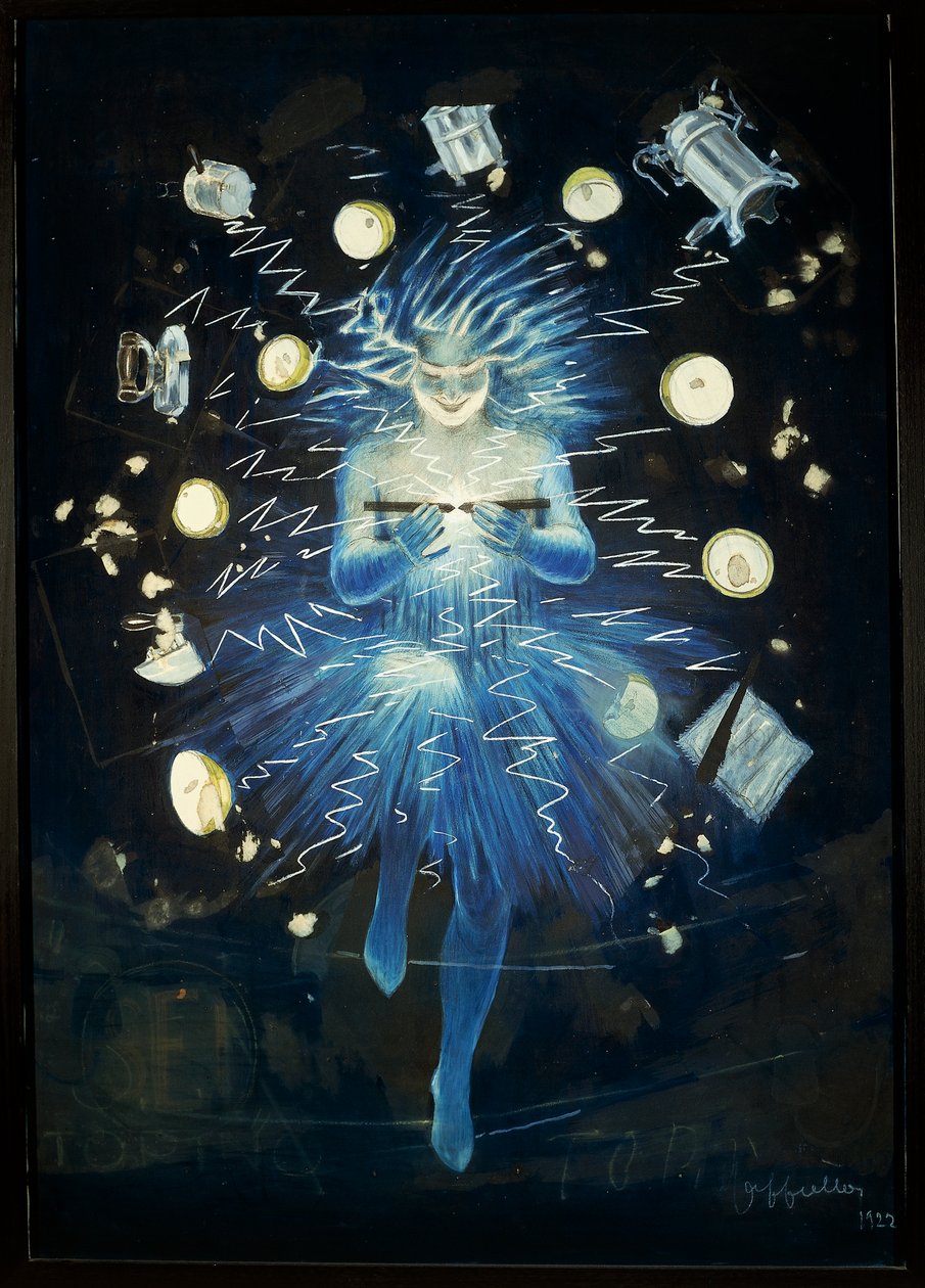 Schets van advertentie voor elektrisch apparaat door Leonetto Cappiello