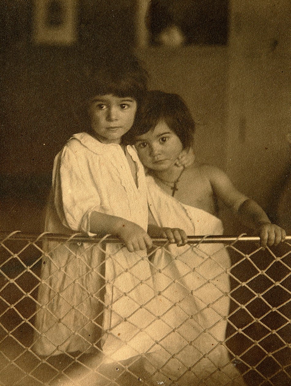 Portret van kinderen. Zilvergelatinefotografie door Leonid Nikolaevich Andreyev (1871-1919) door Leonid Nikolaevich Andreyev