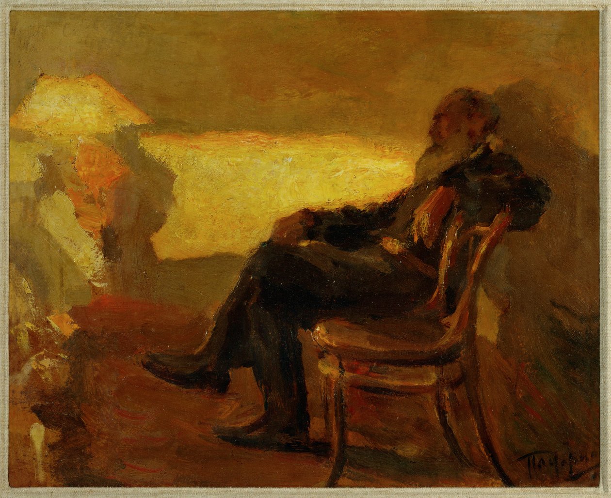 Verwacht Leonid Tolstoi door Leonid Osipovic Pasternak
