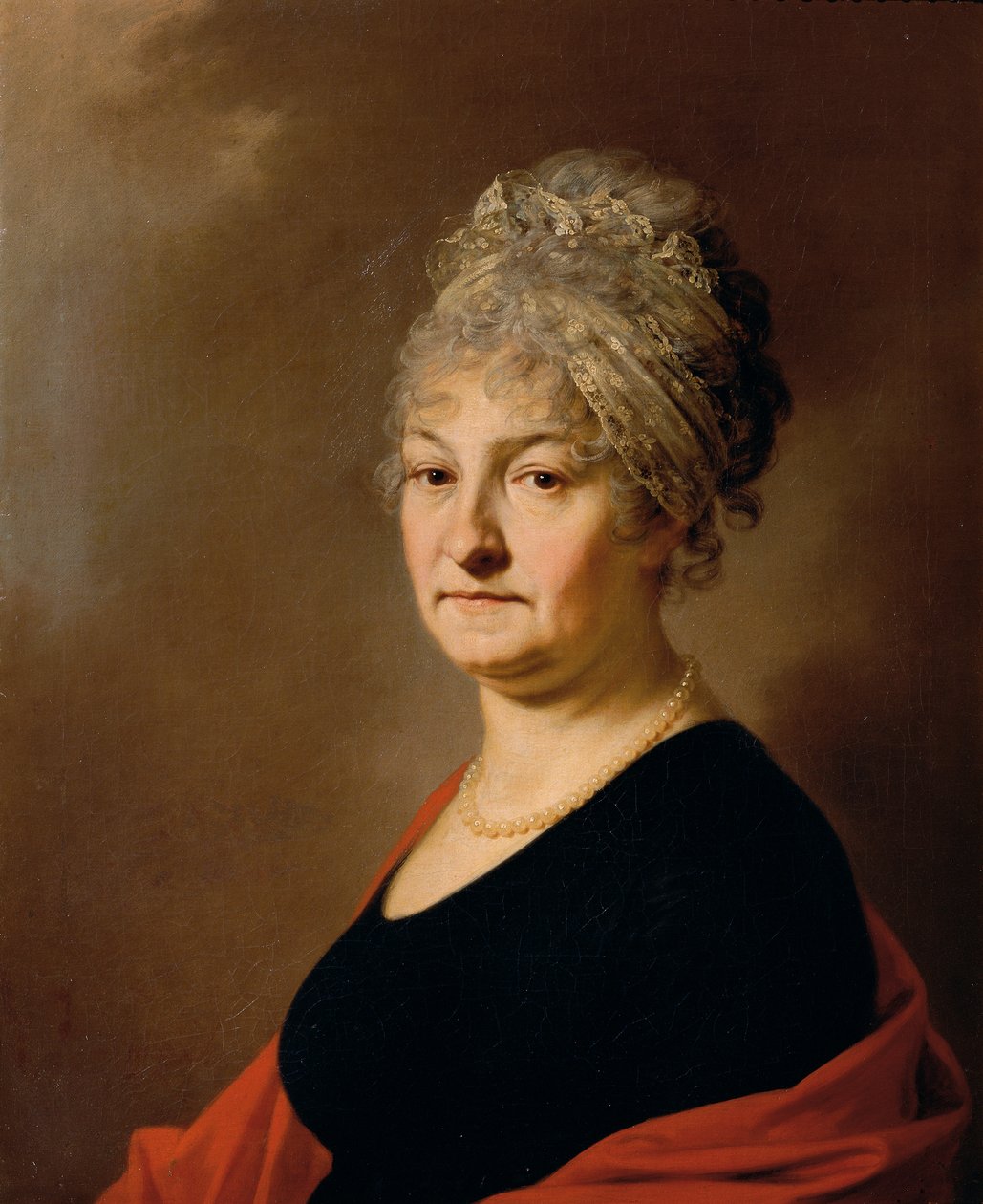 Portret van barones Schlassnig, geboren Barreaux door Leopold Blonder