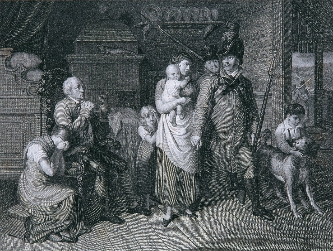 Het afscheid van de landweerman door Leopold Blonder