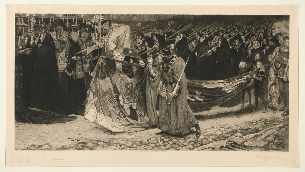 Richard, hertog van Gloucester, en Lady Anne door Leopold Flameng