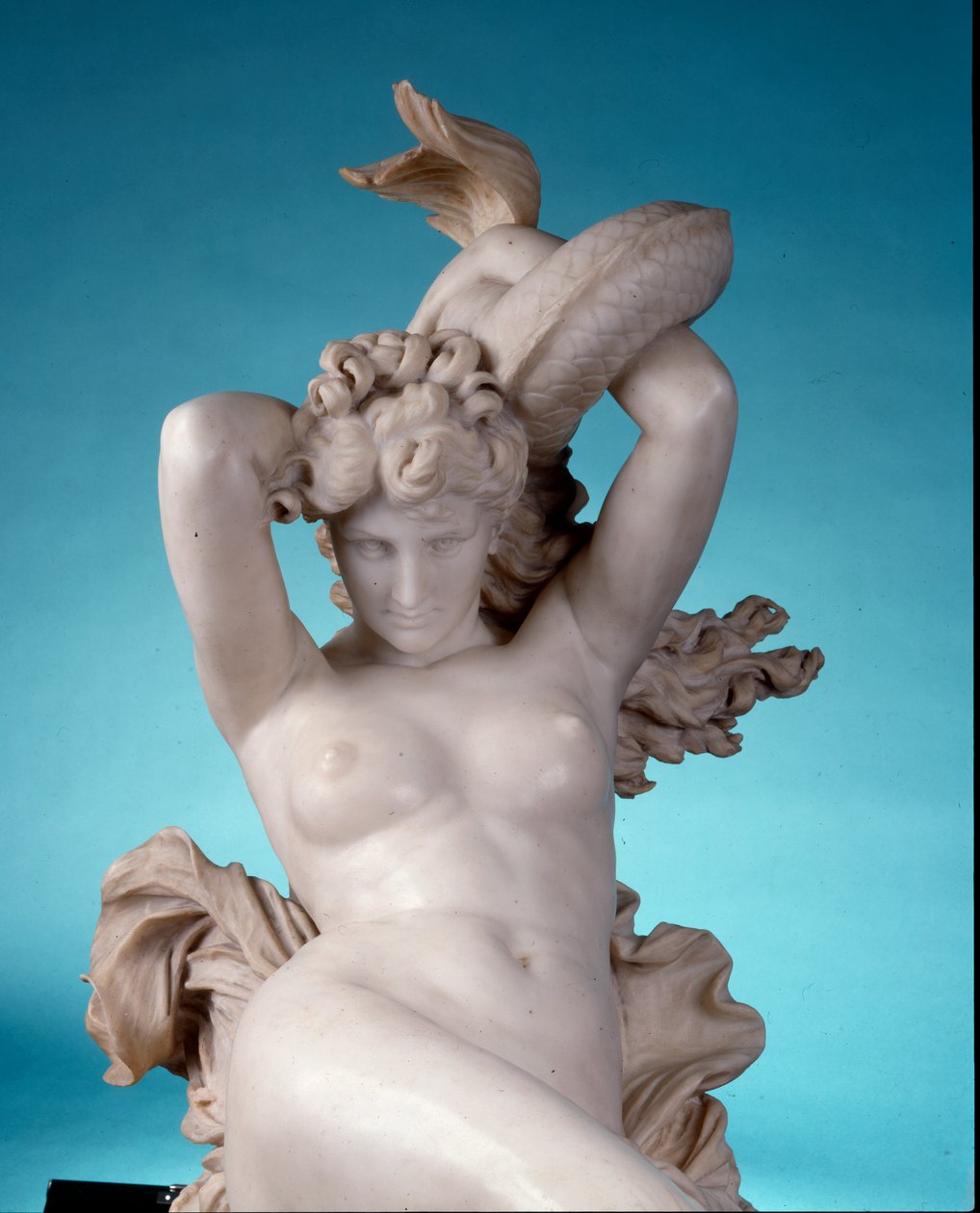 Galatea rijdend op een dolfijn, ca. 1880 (detail) door Leopoldo Ansiglione