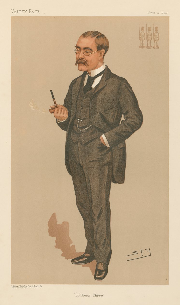 Soldaten Drie, Rudyard Kipling (Vanity Fair serie) door Leslie Matthew Spy Ward