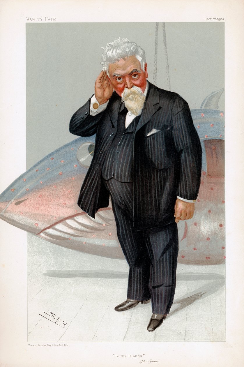 Hiram Stevens Maxim, Amerikaans-Britse uitvinder en ingenieur, 1904 door Leslie Matthew Ward