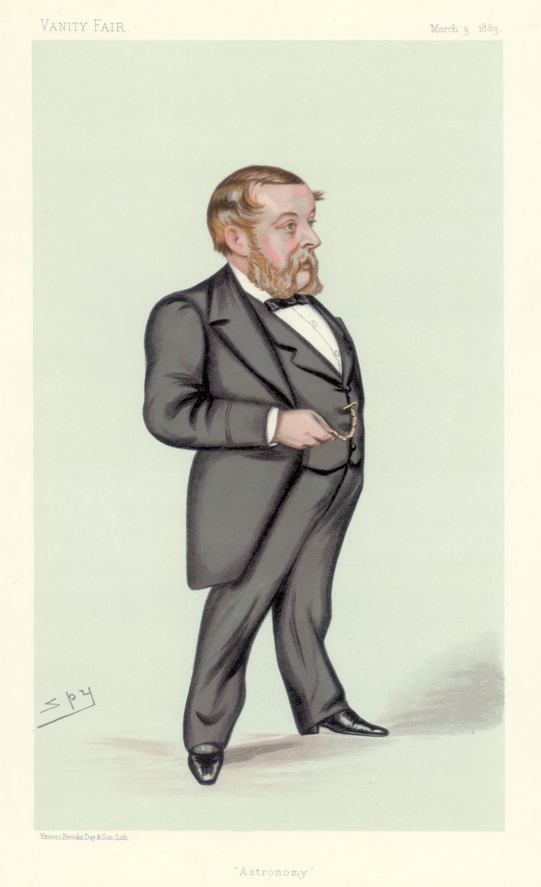 Richard Anthony Proctor, Engelse astronoom, wiskundige en populair-wetenschappelijk schrijver, 1883 door Leslie Matthew Ward