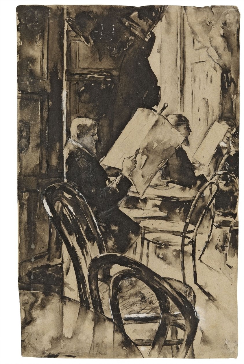 In Café Bauer door Lesser Ury
