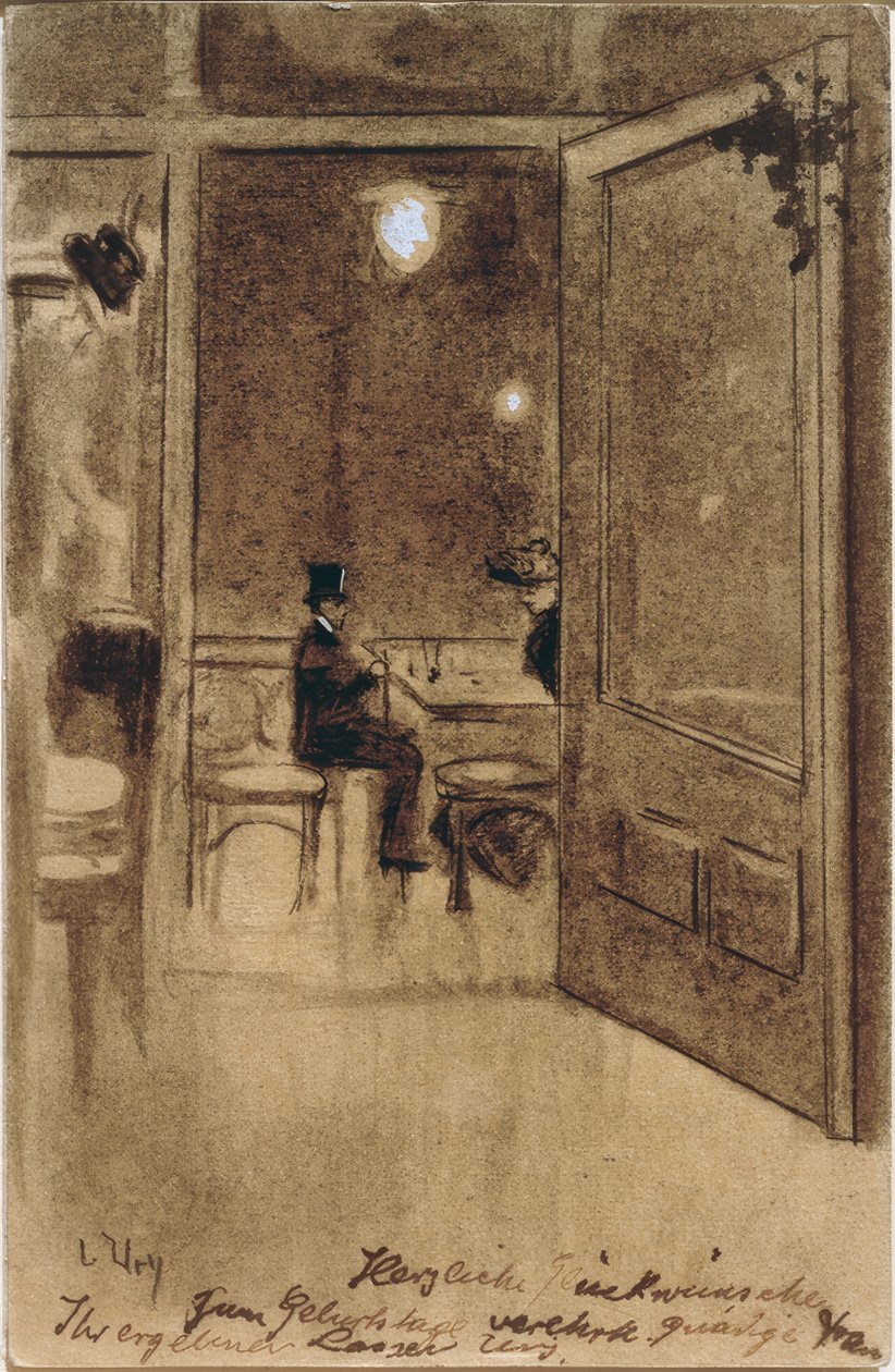 Zaal Café Bauer door Lesser Ury