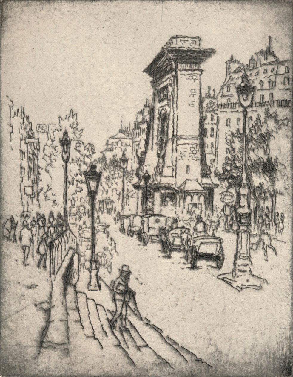 De Porte St Denis, 1915 door Lester George Hornby