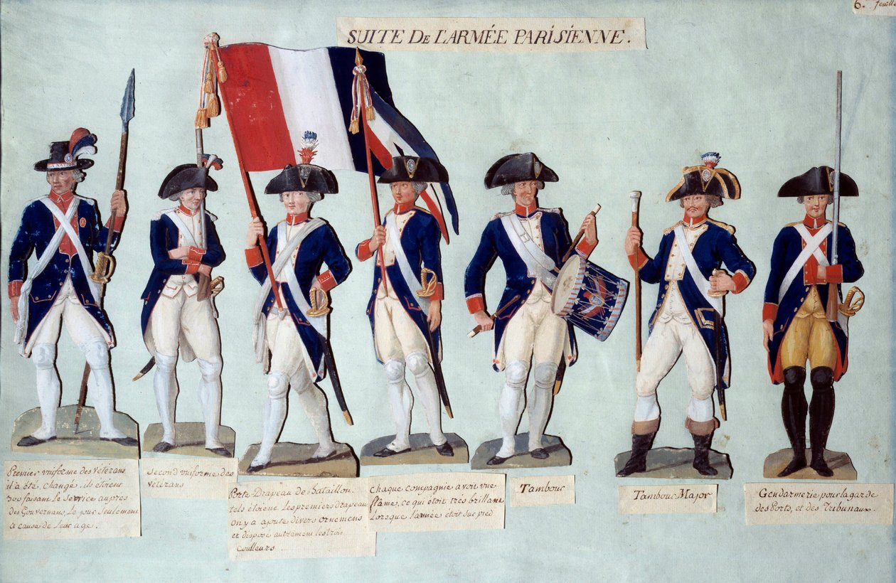 Het Parijse leger onder de Franse revolutie door Lesueur Brothers