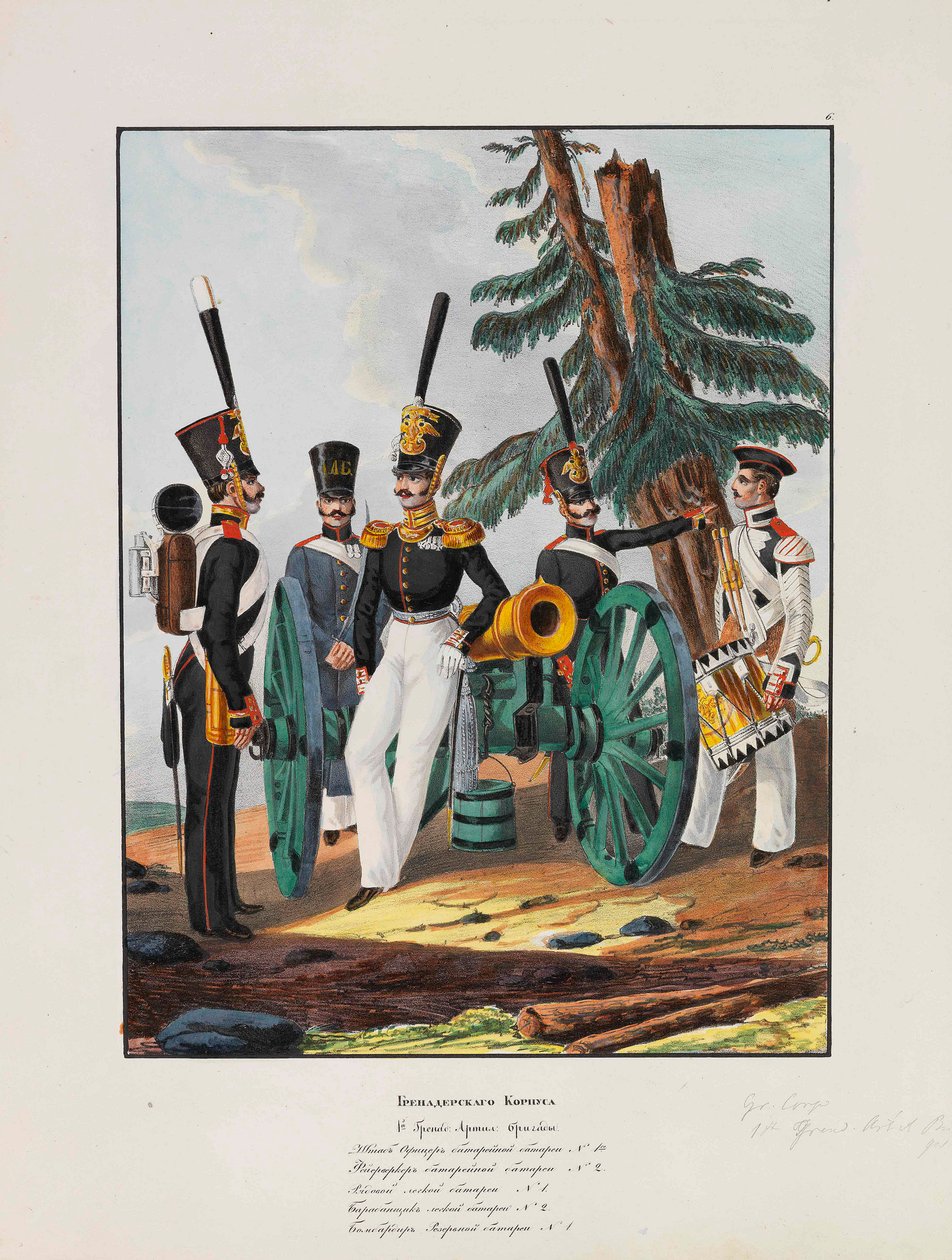 1e Grenadierdivisie van het Keizerlijke Russische Leger, 1837-1839 door Lev Alexandrovich Belousov