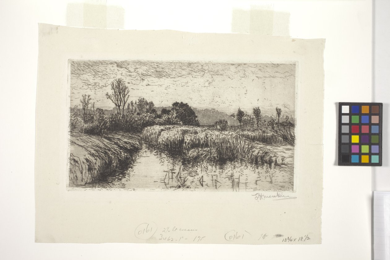 Middag in maart, Schleissheim, Beieren door Lewis Henry Meakin