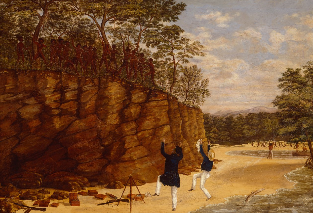 Landmeetploeg aan de Noordwestkust van Australië door Lewis Roper Fitzmaurice