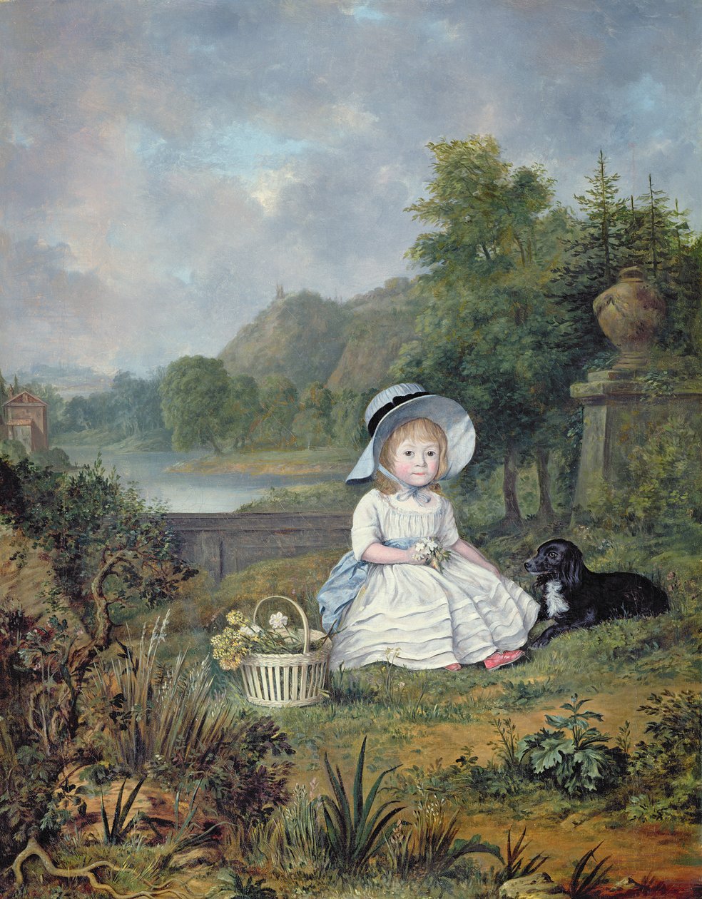 Portret van Miss Elizabeth Heathcote (olieverf op doek) door Lewis Vaslet