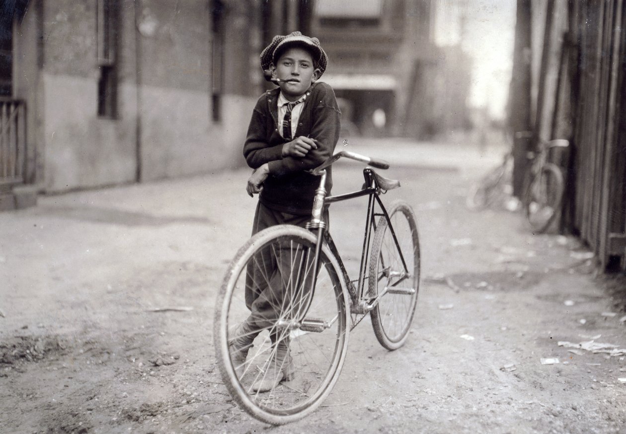 Vijftienjarige boodschapper voor Mackay Telegraph Company, Waco, Texas door Lewis Wickes Hine