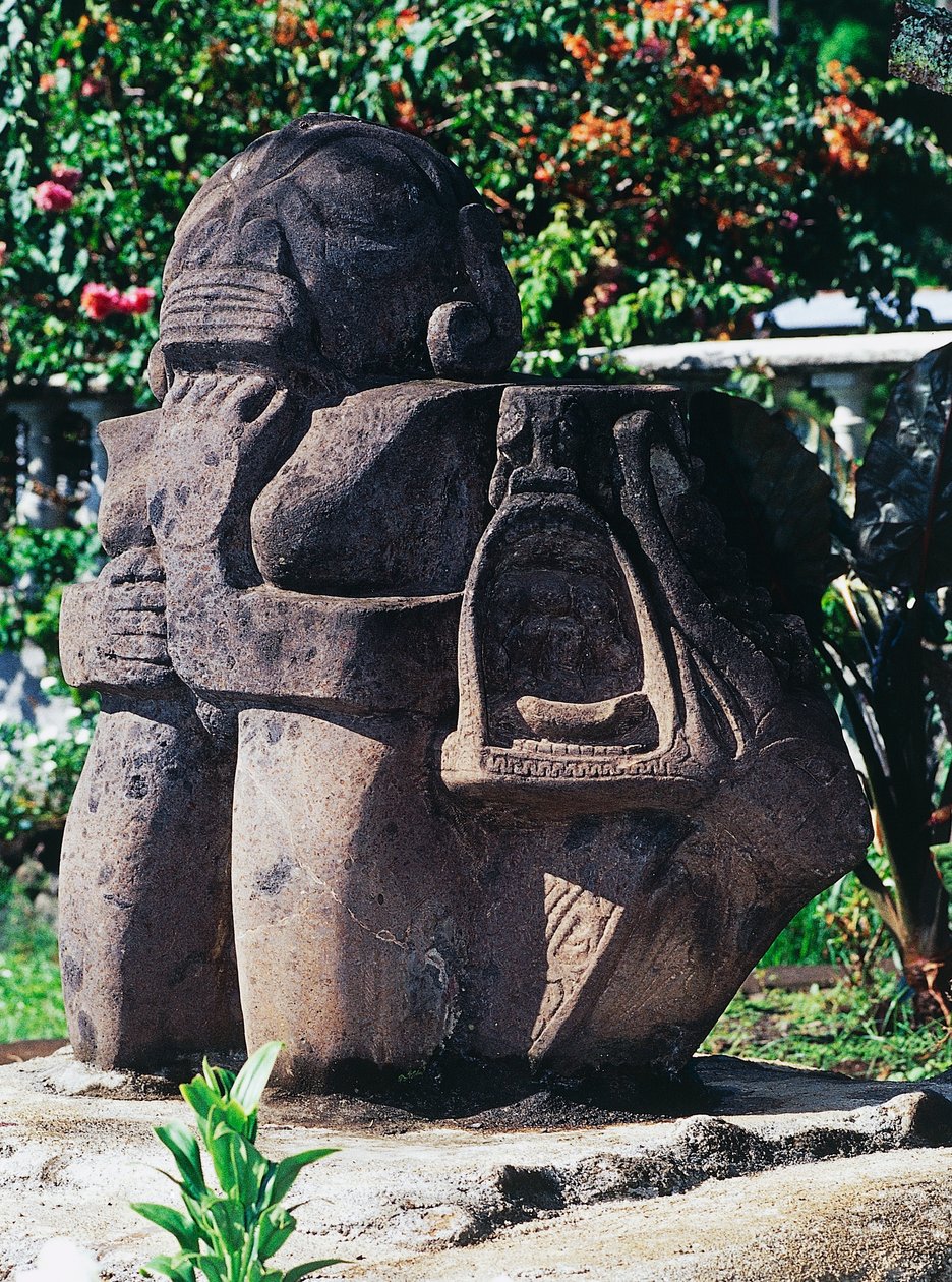 Antropomorfe Tiki-sculptuur, Papeete, Tahiti door Unbekannt Unbekannt
