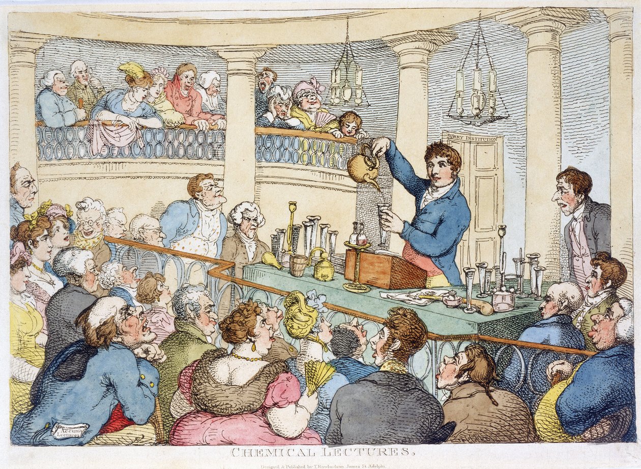 Chemische lezingen, ca. 1810 door Unbekannt Unbekannt