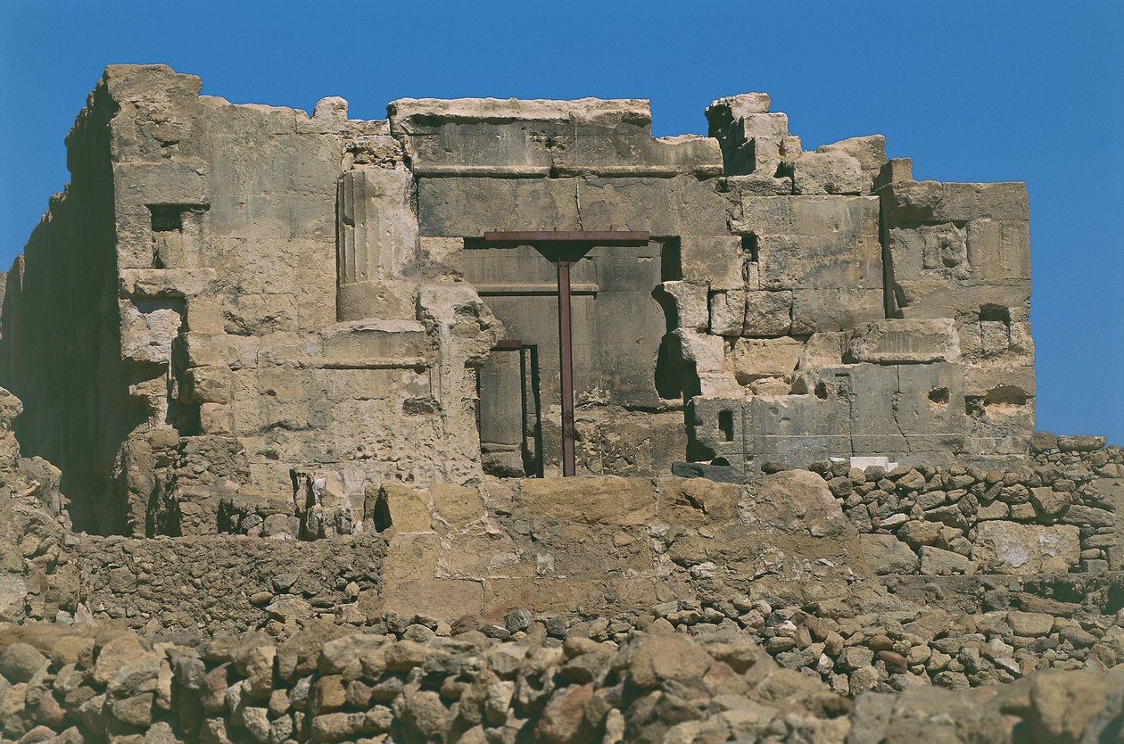 Egypte. Oud Aghurmi bij Siwa (Siwah) Oasis. Tempel van het Orakel of tempel van Amon. 26e Dynastie, 664-525 v.Chr. door Unbekannt Unbekannt