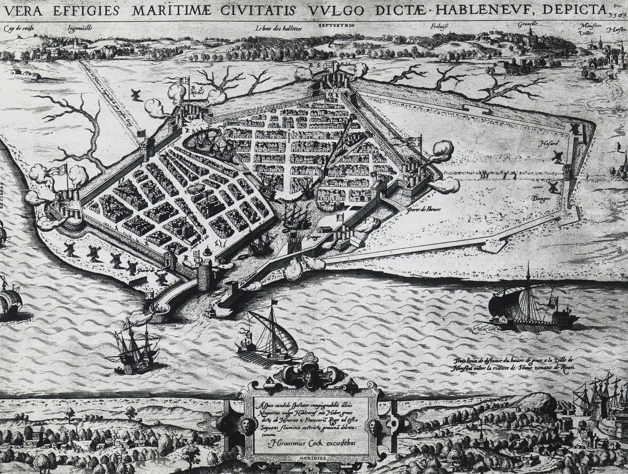Kaart van Le Havre door Unbekannt Unbekannt