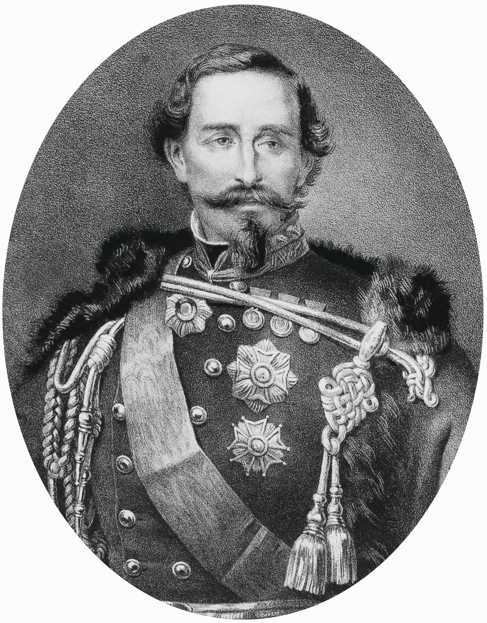 Portret van Alfonso Ferrero della Marmora (1804-1878), Italiaanse generaal en politicus, gravure door Unbekannt Unbekannt
