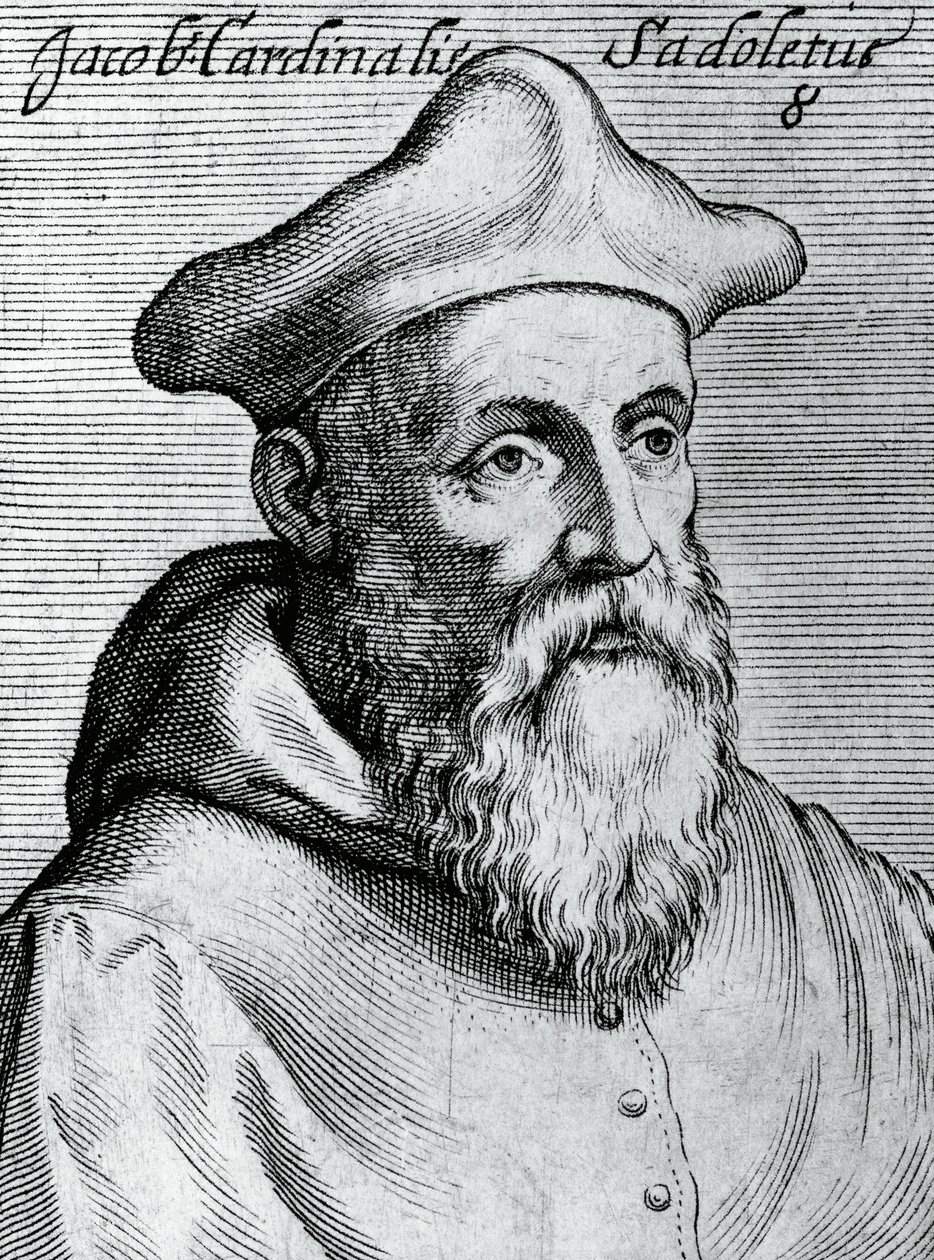 Portret van Jacopo Sadoleto (1477-1547), Italiaanse humanist, katholieke bisschop en kardinaal, gravure uit Illustrissimorum, omnique virtutis, et scientiarum laude praestantissimoru virorum icones, door Claudius Pernetus door Unbekannt Unbekannt