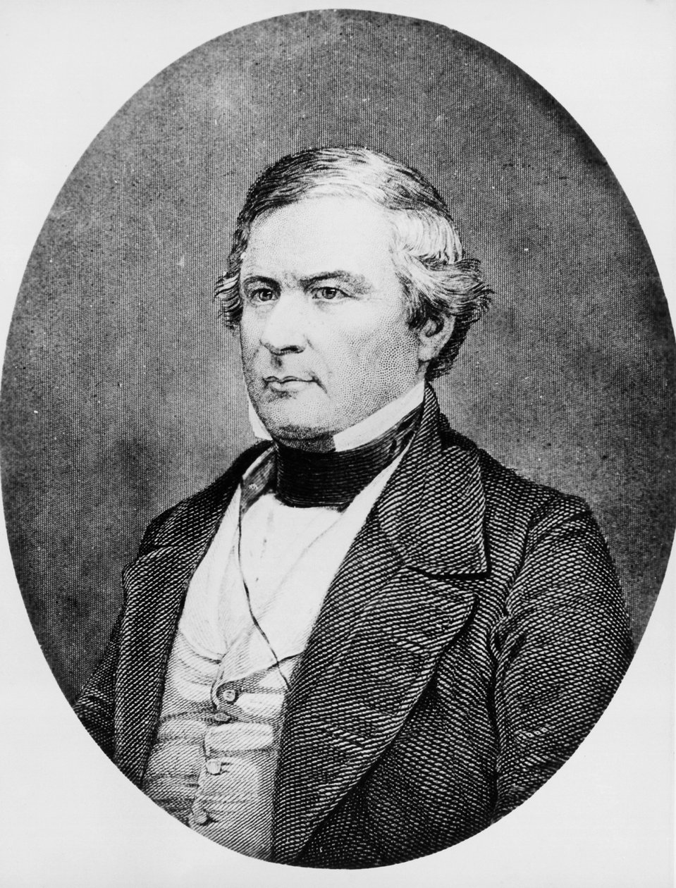 Portret van Millard Fillmore, Amerikaanse advocaat en politicus, gravure naar daguerreotypie door Mathew Brady door Unbekannt Unbekannt