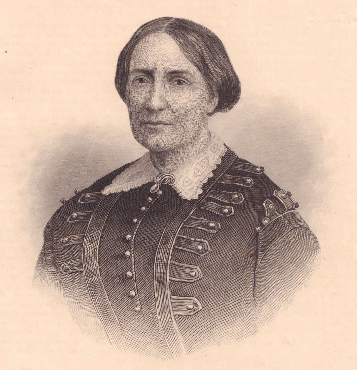 Portret van Teresa Christina van Bourbon-Twee Siciliën, Keizerin van Brazilië (1822-1889), gravure door William Wellstood (1819-1900), circa 1870 door Unbekannt Unbekannt
