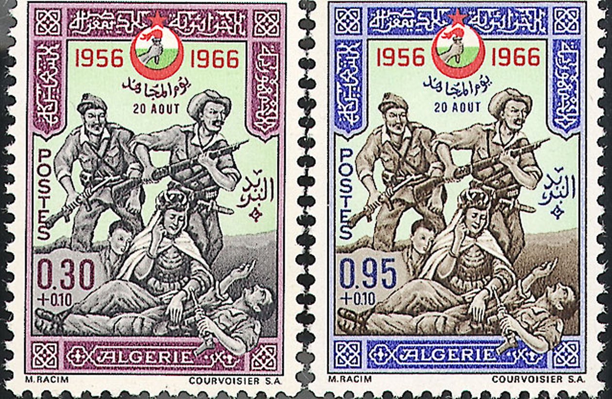Postzegels voor onafhankelijkheid van Algerije 1956-1966 door Unbekannt Unbekannt