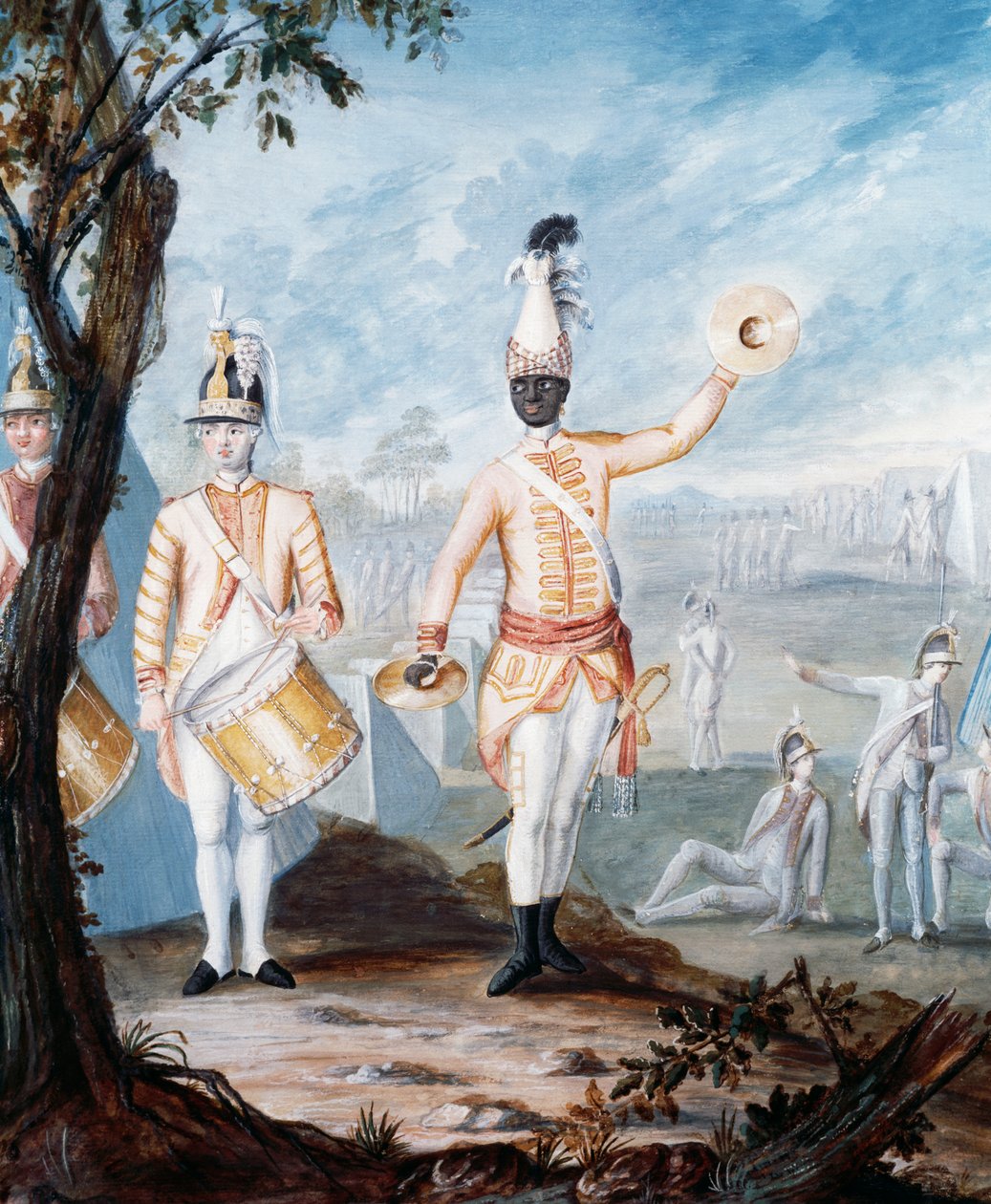 Uniformen van de Franse infanterie tijdens de Amerikaanse Onafhankelijkheidsoorlog, gouache door Nicolas Hoffmann, VS door Unbekannt Unbekannt