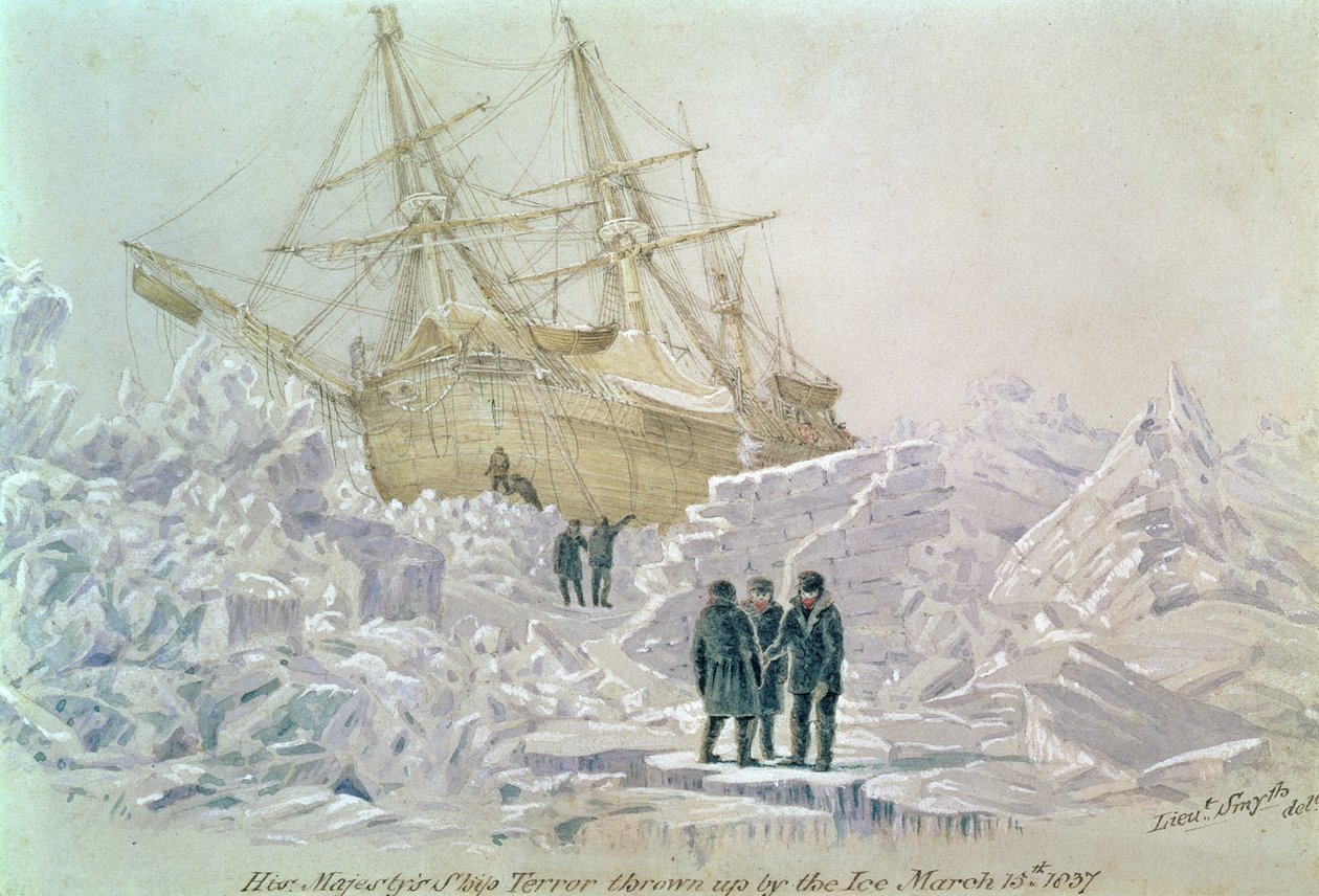 Incident op een Handelsreis: HMS Terror Opgegooid door het IJs, 15 maart 1837 door Lieutenant Smyth