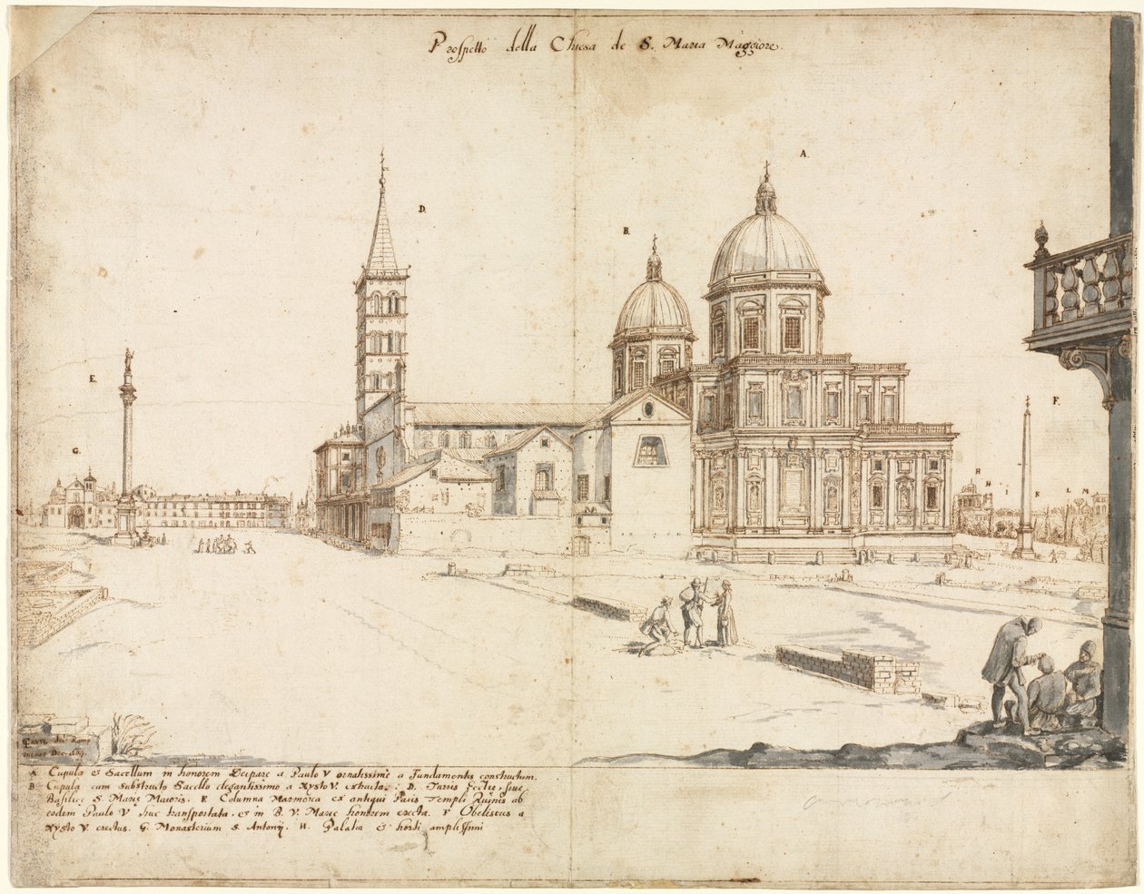 Achttien zichten op Rome: De basiliek van Santa Maria Maggiore door Lievin Cruyl