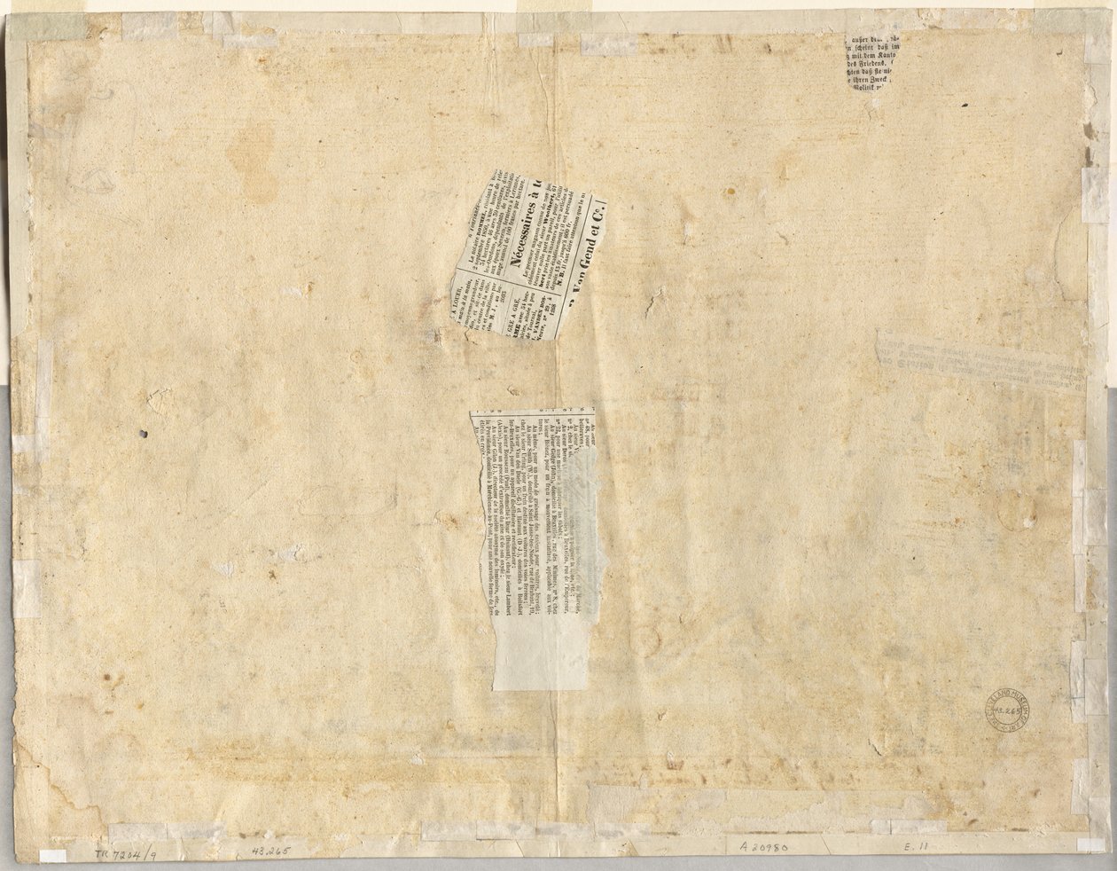 Schets van een Fontein van Recto en Schetsen van Twee Gezichten (verso) door Lievin Cruyl