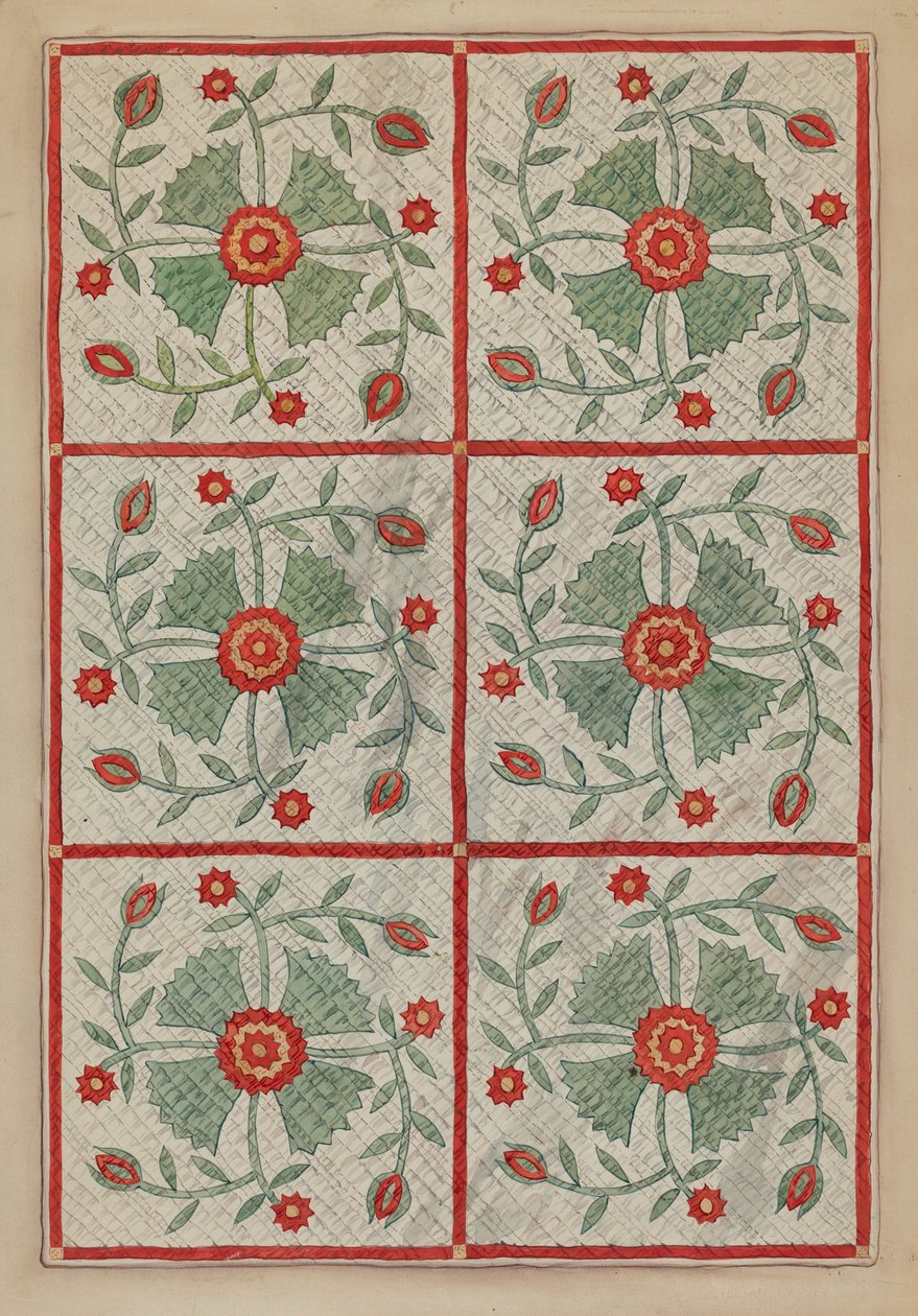 Quilt, ca. 1937 door Lillian Causey