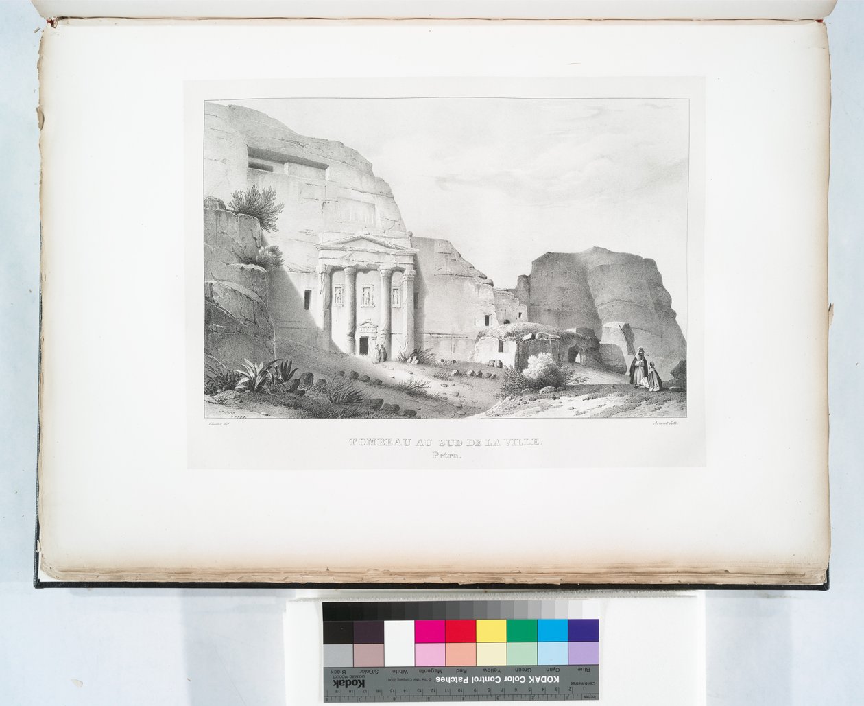Graf in het zuiden van de stad, Petra door Linant (Linant Pasha) Bellefonds