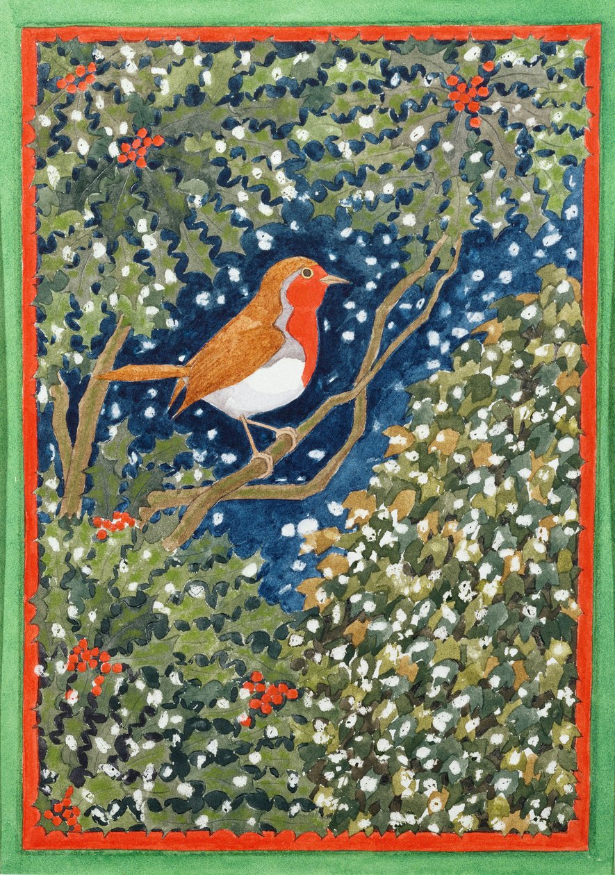 Roodborstje en Hulst door Linda Benton
