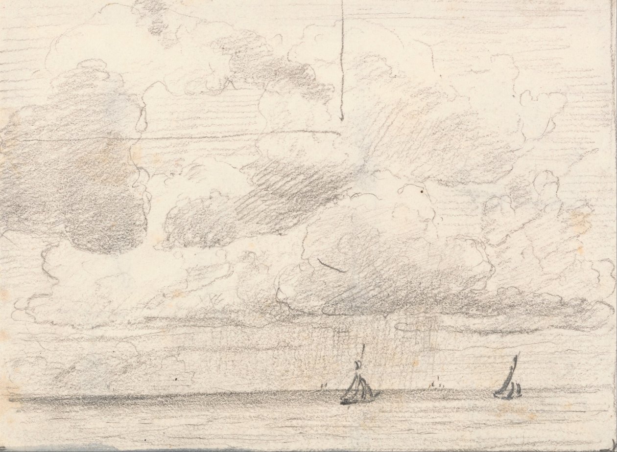 Een Squall; verso- Staffage door Lionel Constable