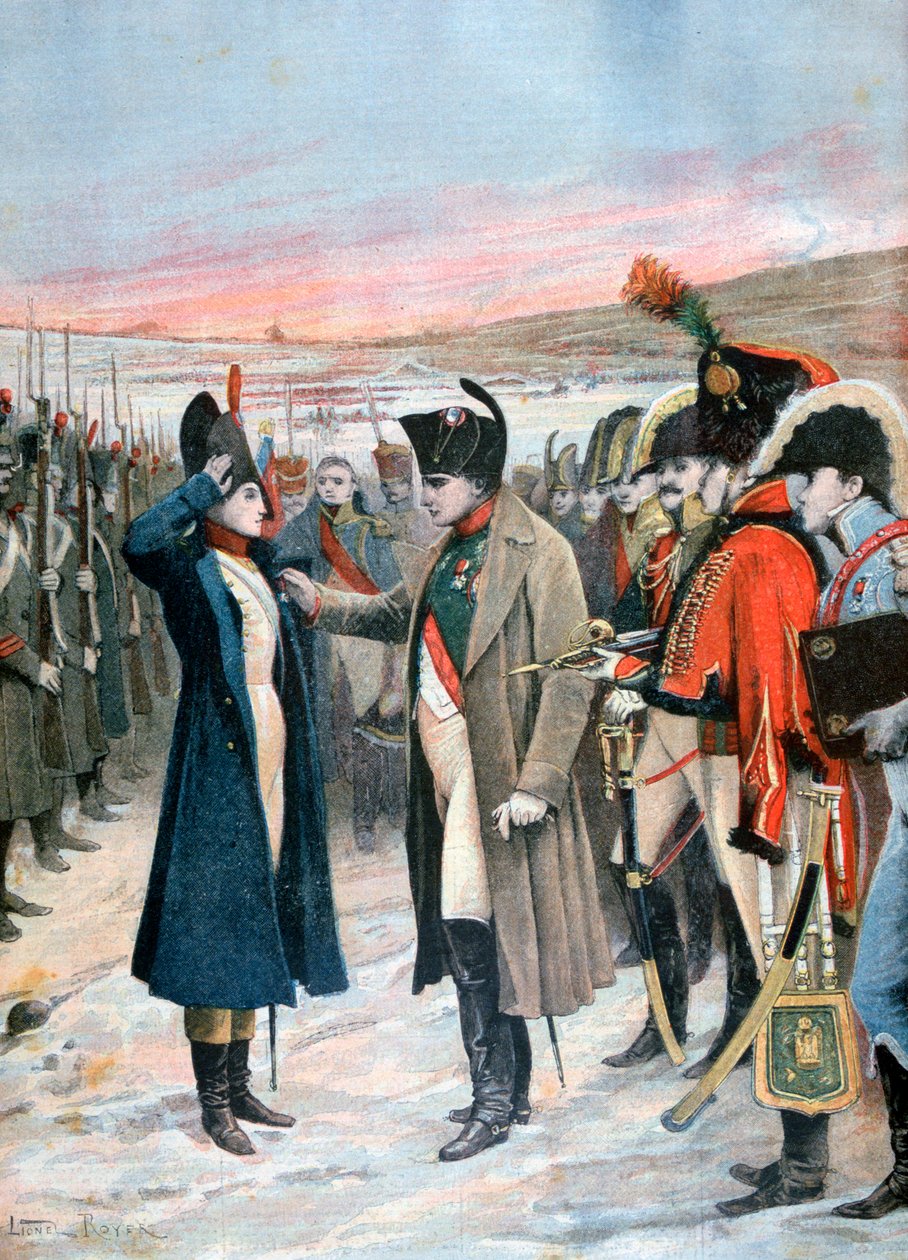 Napoleon presenteert vrouwelijke officier Marie Schellinck met het Legioen van Eer, 1808 1894 door Lionel Noel Royer