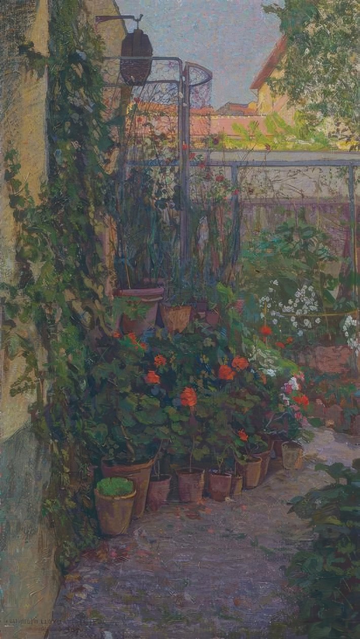 Het drieluik of de bloeiende tuin door Llewelyn Lloyd