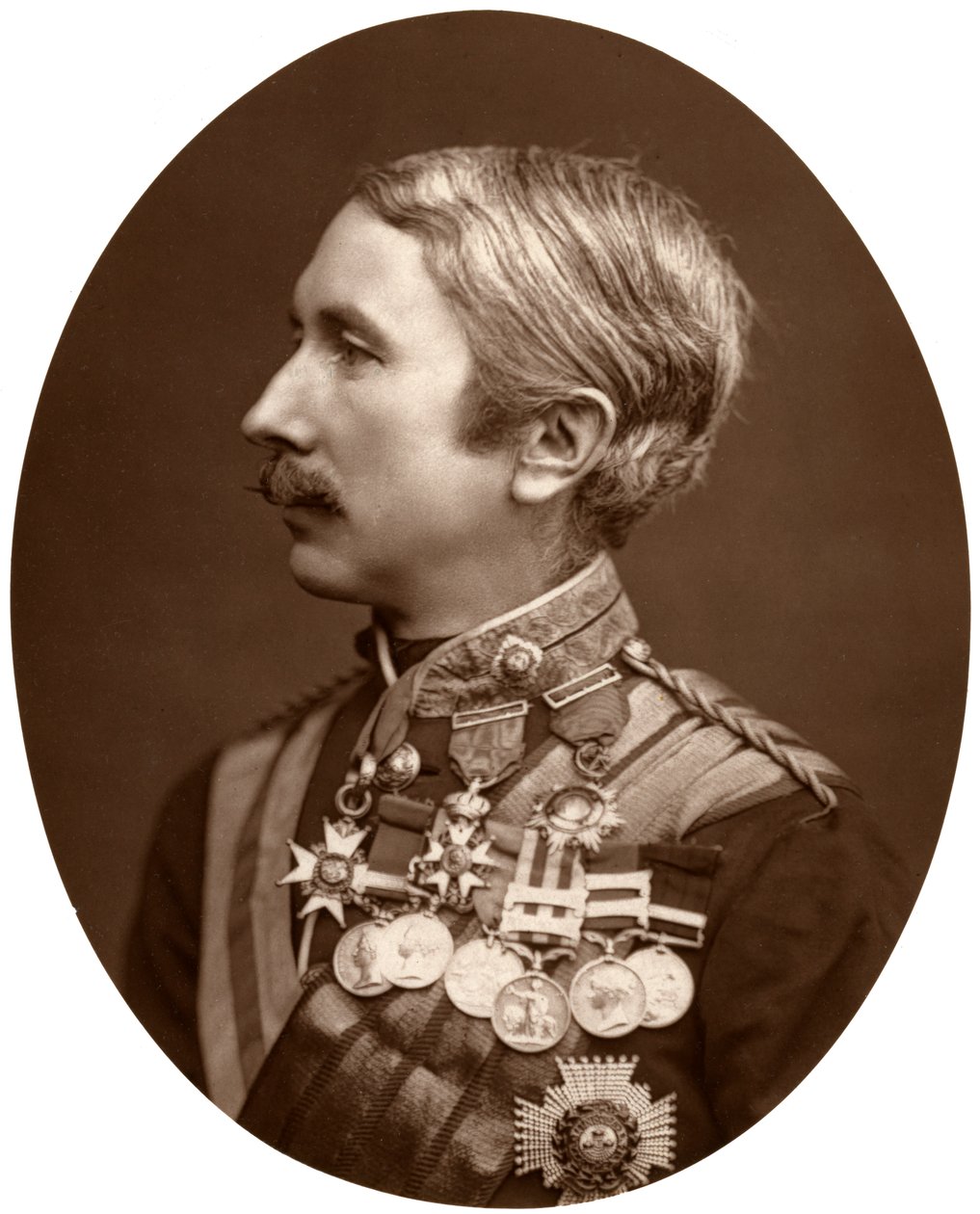 Generaal-majoor Sir Garnet Wolseley, KCB, Britse soldaat, 1876 door Lock and Whitfield