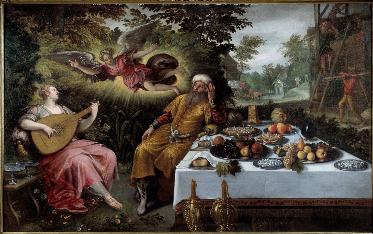 IJdelheid van rijkdom of melancholische ellende door Lodewijk Toeput