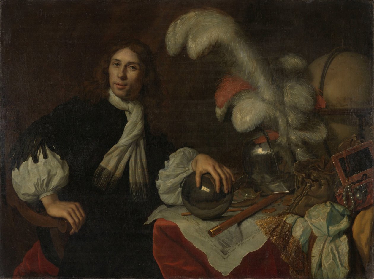Postuum portret van Aucke Stellingwerff, admiraal van Friesland, gedood in 1665 bij Lowestoft door een kanonskogel door Lodewijk van der Helst