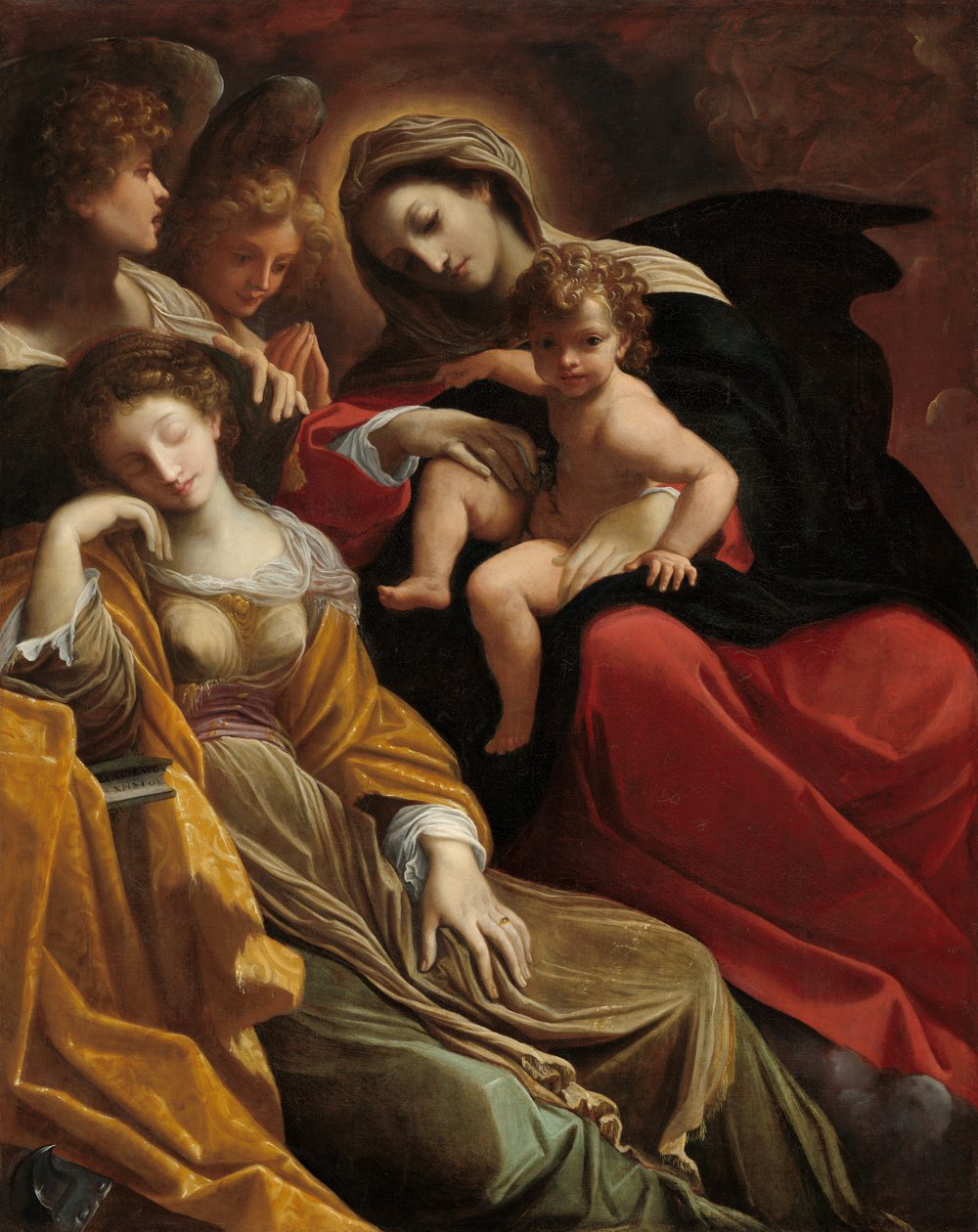 De droom van Sint-Catharina van Alexandrië door Lodovico Carracci