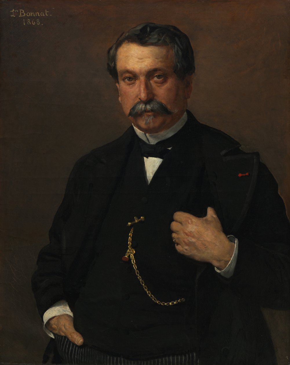 Portret van een man door Léon Bonnat