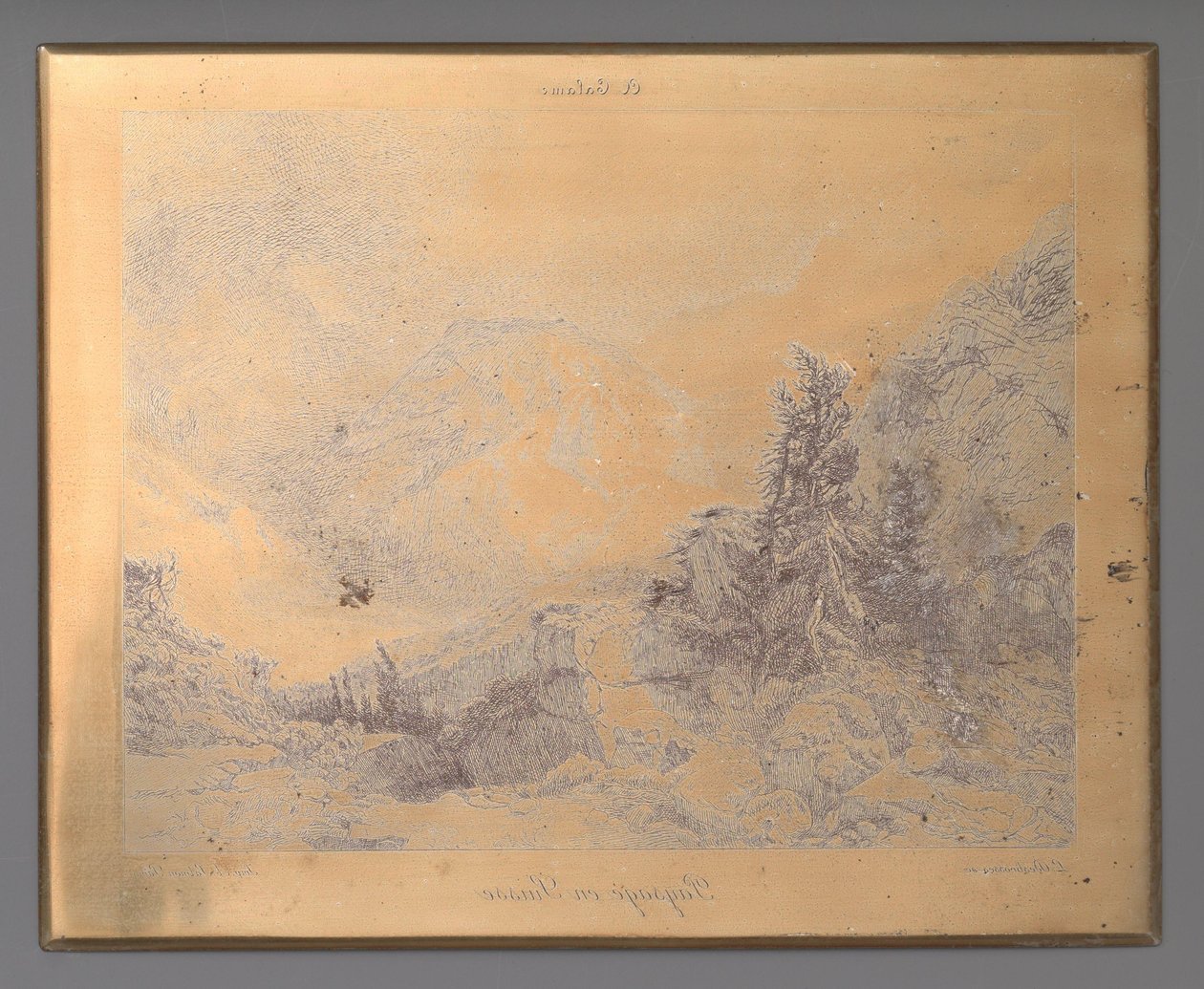 Paysage en Suisse door Léopold Desbrosses