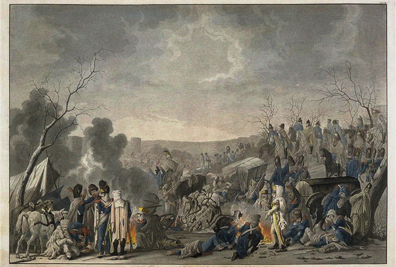Terugtocht van de Grande Armée uit Moskou in 1812, 1813 door Lorenz Rugendas