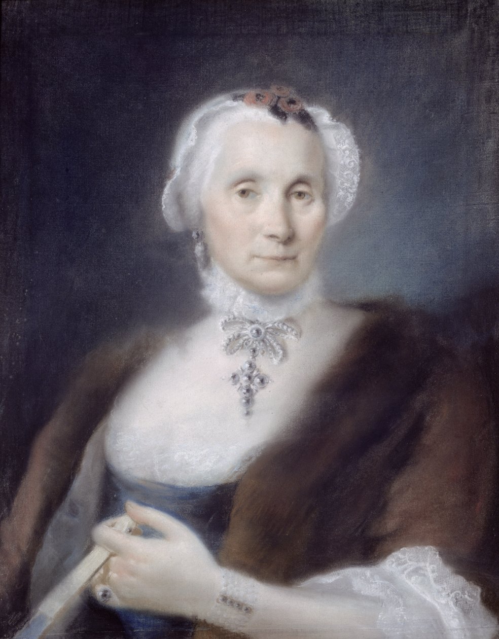 Portret van de moeder van de kunstenaar, Cecilia Guardi, 1757 door Lorenzo Baldissera Tiepolo
