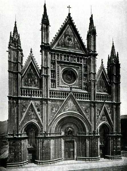 Gevel van de Duomo, ontworpen door Lorenzo Maitani (voor 1275-1330) door Lorenzo Maitani